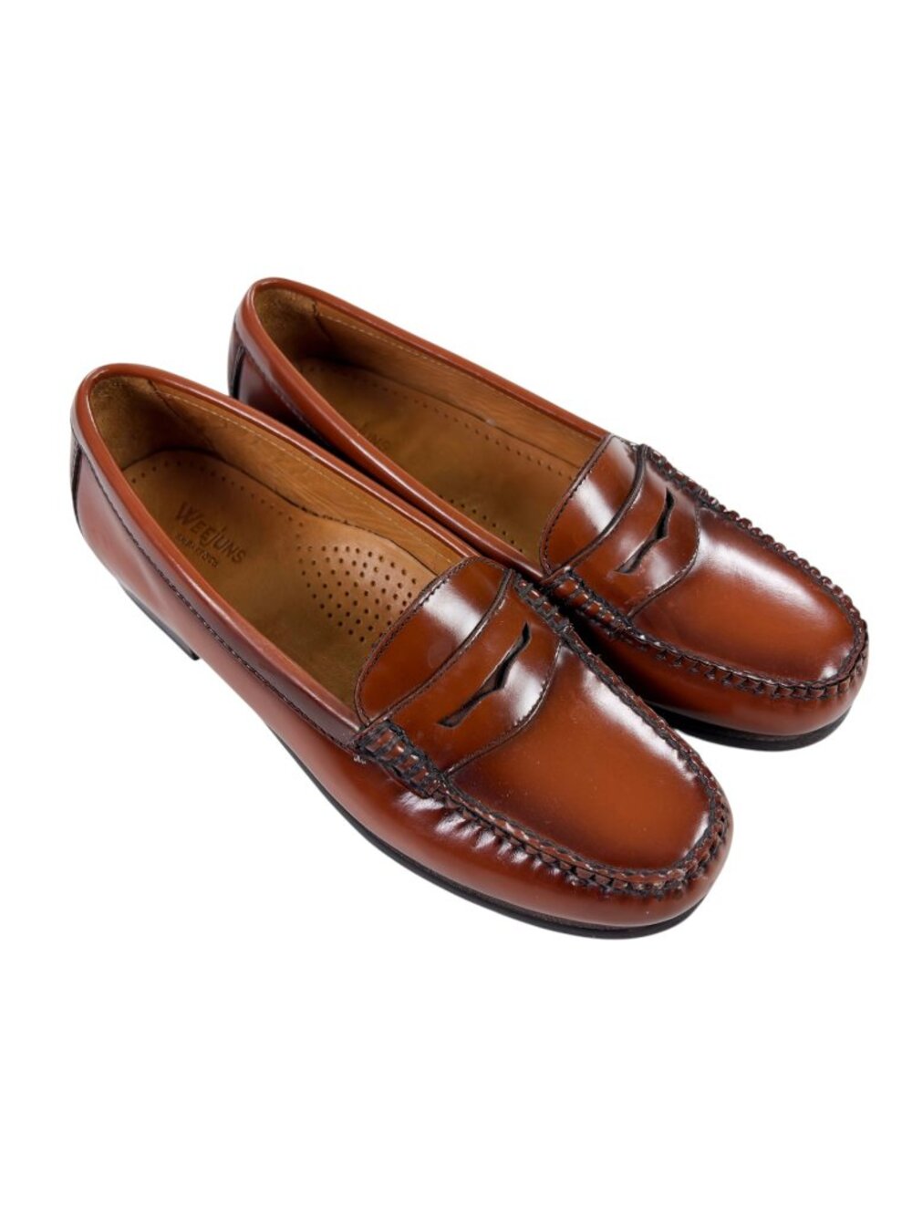 G.H. Bass Co Weejuns Whitney Penny Loafers Womens 9 M Burnished Cognac Leather